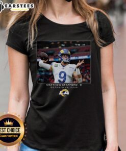 Hot Matthew Stafford Los Angeles Rams NFL Week 7 2025 ladies tee showcasing stylish design and team spirit.