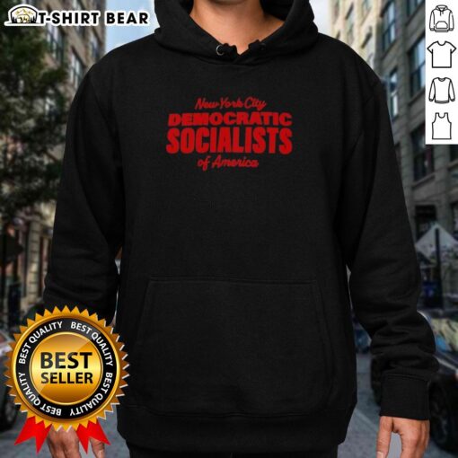 Hot New York City Democratic Socialists of America hoodie featuring bold graphics and a stylish design.