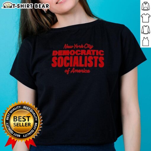 Hot New York City Democratic Socialists of America ladies tee featuring bold graphics and a stylish design for activists.