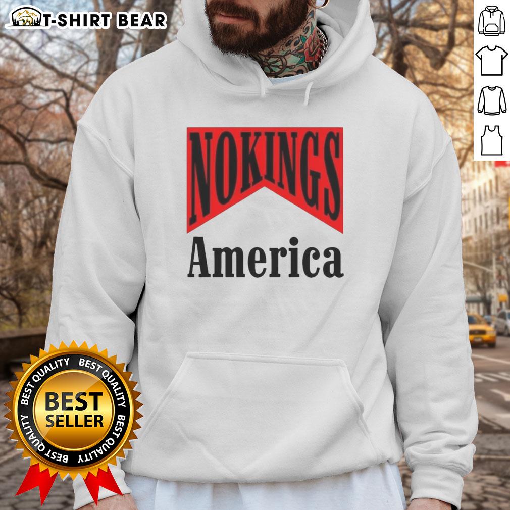 Hot No Kings America Medicine Packaging Sarcastic Hoodie Alt Text: Hot No Kings America Medicine Packaging Sarcastic Hoodie featuring bold graphics and a trendy design for casual wear.