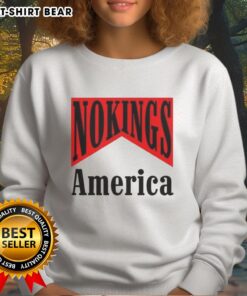 Hot No Kings America Medicine Packaging sweatshirt features a sarcastic design perfect for casual wear and humor lovers.