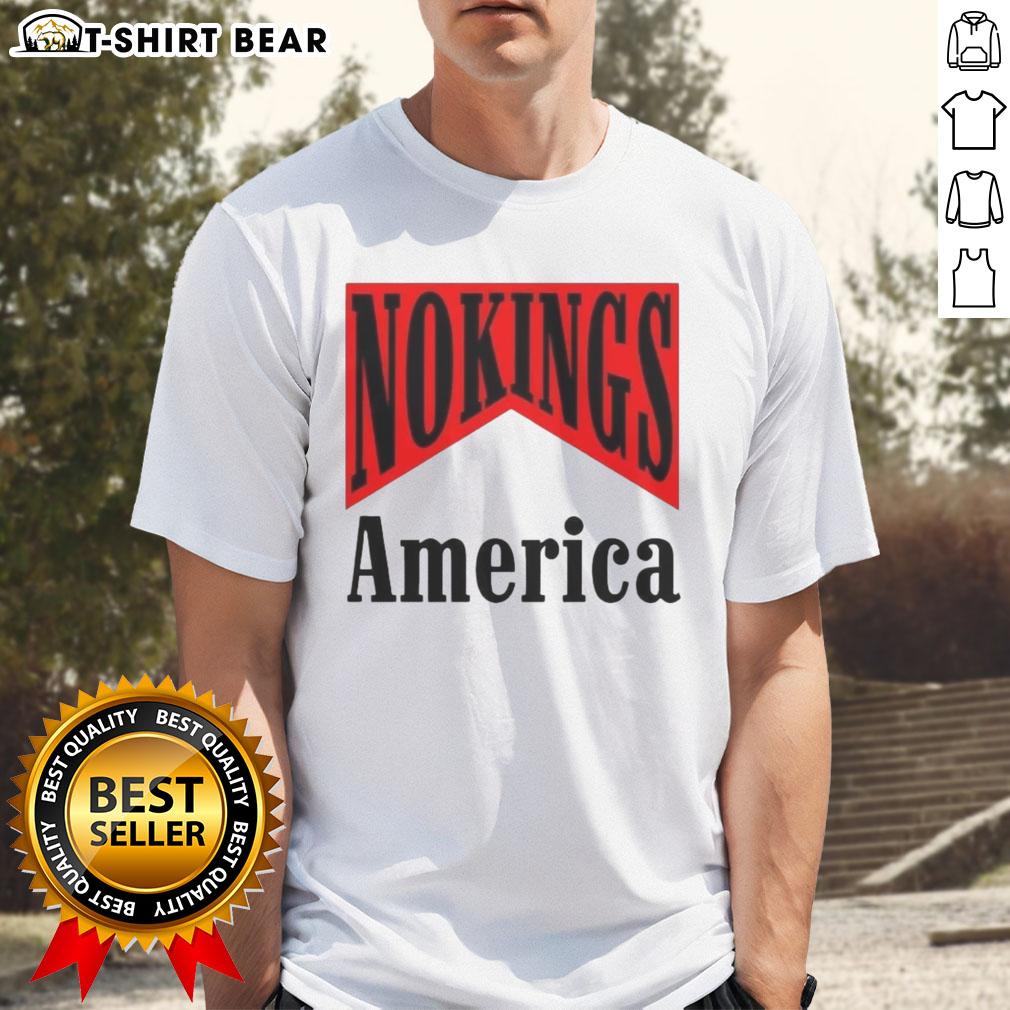 Hot No Kings America Medicine Packaging Sarcastic T Shirt Alt Text: Hot No Kings America Medicine Packaging Sarcastic T-Shirt design featuring bold graphics and humorous text.
