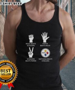 Alt Text: Stylish Hot Nothing Beats Pittsburgh Steelers football logo tank top, perfect for fans showing team pride.