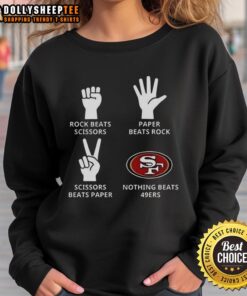 San Francisco 49ers football logo sweatshirt showcasing team spirit and style for fans.
