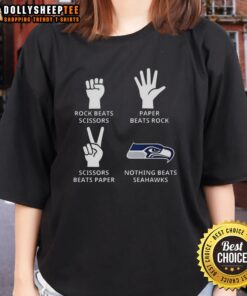 Seattle Seahawks football logo on a stylish ladies tee, perfect for fans showcasing team pride and fashion.