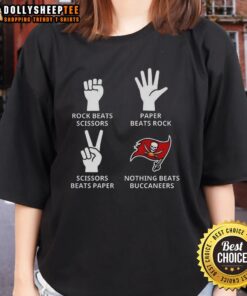 Ladies tee featuring the Tampa Bay Buccaneers football logo, perfect for fans of the team and stylish sportswear.