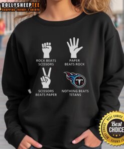 Alt Text: Tennessee Titans football logo sweatshirt featuring vibrant colors and a stylish design, perfect for fans.