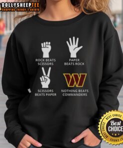 Alt Text: Cozy Washington Commanders football logo sweatshirt, perfect for fans showing team spirit and style.