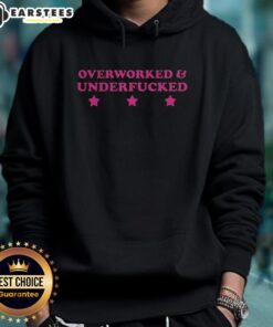 Hot Over Worked And Under Fcked Star Meme Hoodie featuring bold text and vibrant design for humorous fashion lovers.