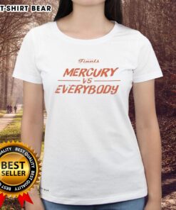 Hot Phoenix Mercury 2025 WNBA Finals ladies tee featuring 'Mercury Vs Everybody' design for basketball fans.