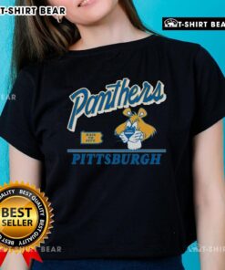 Vintage Pittsburgh Panthers Ladies Tee featuring a stylish fly-by design, perfect for fans and casual wear.