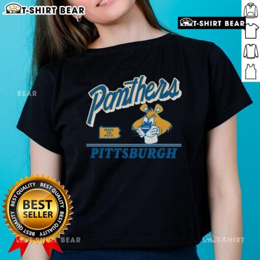 Vintage Pittsburgh Panthers Ladies Tee featuring a stylish fly-by design, perfect for fans and casual wear.