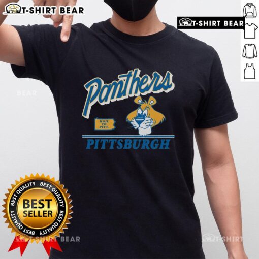 Vintage Hot Pittsburgh Panthers Fly By T-Shirt featuring bold team colors and logo, perfect for fans and collectors.