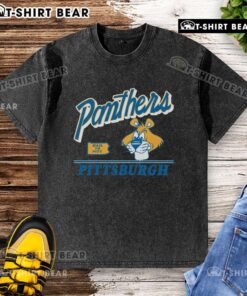 Vintage Fly By washed t-shirt featuring the Hot Pittsburgh Panthers logo for stylish game day apparel.
