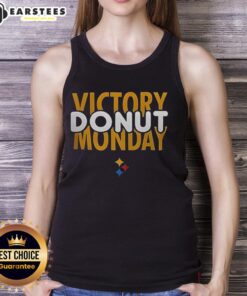Stylish Hot Pittsburgh Steelers Football Victory Donut Monday Tank Top perfect for game days and fan celebrations.