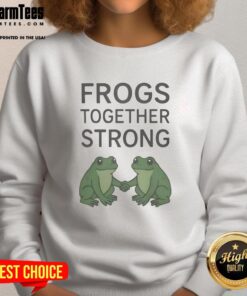 Hot Portland Frogs Together Strong sweatshirt featuring vibrant colors and a cozy design, perfect for casual wear.