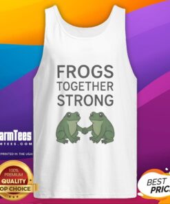 Hot Portland Frogs Together Strong Tank Top featuring vibrant frog graphics on a stylish summer tank for casual wear.