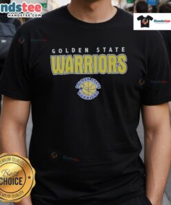 Alt Text: Hot Premium Golden State Warriors Throwback T-Shirt featuring vibrant team colors and retro logo design for fans.