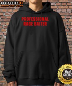 Hot Professional Rage Baiter Hoodie in black, showcasing bold graphics and a stylish design for trendy streetwear enthusiasts.