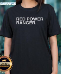 Hot Red Power Ranger Indiana Hoosiers ladies tee featuring vibrant design and comfortable fit for fans.