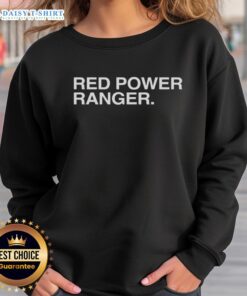 Hot Red Power Ranger Indiana Hoosiers sweatshirt featuring vibrant colors and iconic logo, perfect for fans and casual wear.