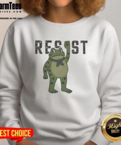 Hot Resist Portland Frog Sweatshirt featuring a vibrant frog design, perfect for cozy, stylish winter wear.
