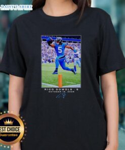 Hot Rico Dowdle Carolina Panthers NFL Flash Features Week 6 Ladies Tee showcasing vibrant team colors and stylish design.