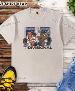 Hot Seattle Mariners vs Detroit Tigers ALDS 2025 mascot washed t-shirt showcasing team spirit and vibrant design.