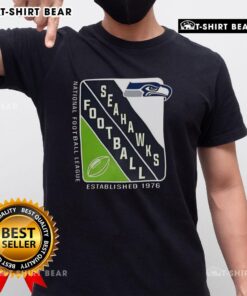 Seattle Seahawks NFL Established 1976 Starter T-Shirt featuring bold team logo and vibrant colors, perfect for fans.