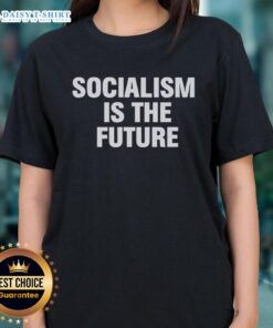 Stylish ladies tee featuring 'Hot Socialism Is The Future' slogan, perfect for social activists and trendy fashion lovers.