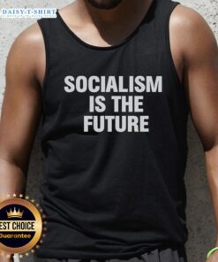 Trendy Hot Socialism is the Future tank top featuring bold graphics, perfect for summer casual wear and political statements.