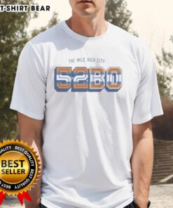 Hot The Mile High City 52Bo Denver Broncos T-Shirt featuring vibrant team colors and logo, perfect for fans.