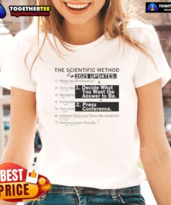 Hot The Scientific Method 2025 Updates Ladies Tee featuring a stylish design for science enthusiasts.