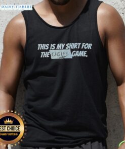 Stylish tank top reading 'Hot - This Is My Shirt For The Kansas City Chiefs Game' perfect for game day attire.