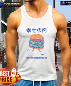 Hot Tokyo Burger Run 86 tank top featuring a vibrant design perfect for food lovers and fitness enthusiasts.