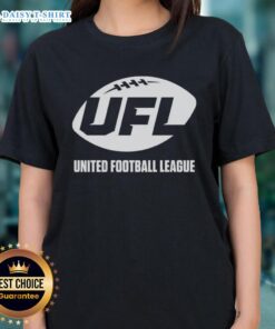 Hot UFL United Football League primary logo on a ladies tee, perfect for fans and casual wear.