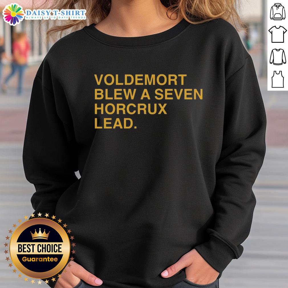 Hot Voldemort Blew A Seven Horcrux Lead Sweatshirt Hot Voldemort Blew A Seven Horcrux sweatshirt featuring a bold, eye-catching design for Harry Potter fans.