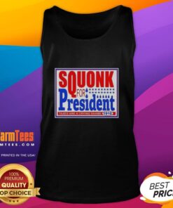 Hot Vote Squonk for President tank top featuring a bold graphic on taxes, perfect for political enthusiasts.
