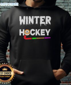 Stylish Hot Winter Hockey logo hoodie featuring a bold design, perfect for fans to stay warm during the hockey season.