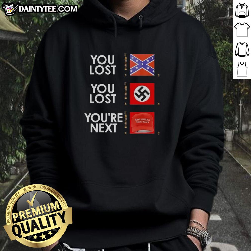 hot-you-lost-you-lost-youre-next-hoodie Hot You Lost You Lost You're Next Hoodie featuring bold text design on a stylish, cozy sweatshirt for casual wear.