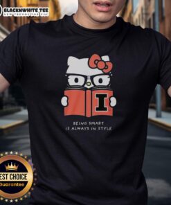 Alt Text: Official Dave Portnoy Illinois Hello Kitty T-shirt featuring Being Smart Is Always In Style in vibrant colors.