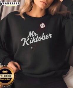 Official Mr. Kiktober Los Angeles Dodgers sweatshirt for The Clutch Season, featuring team logo and stylish design.