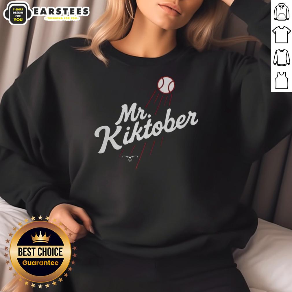 official-mr-kiktober-los-angeles-dodgers-baseball-the-clutch-season-sweatshirt Official Mr. Kiktober Los Angeles Dodgers sweatshirt for The Clutch Season, featuring team logo and stylish design.