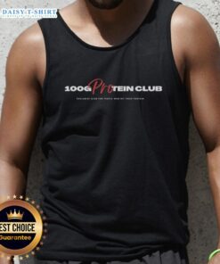 Nice 100G Protein Exclusive Club tank top design for fitness enthusiasts showcasing protein goals and lifestyle.