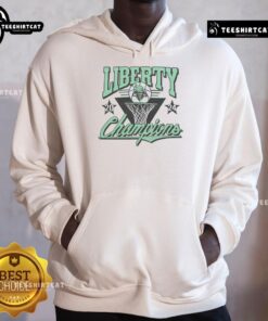 New York Liberty hoodie celebrating the 2024 WNBA Champions, showcasing team colors and logo for fans.