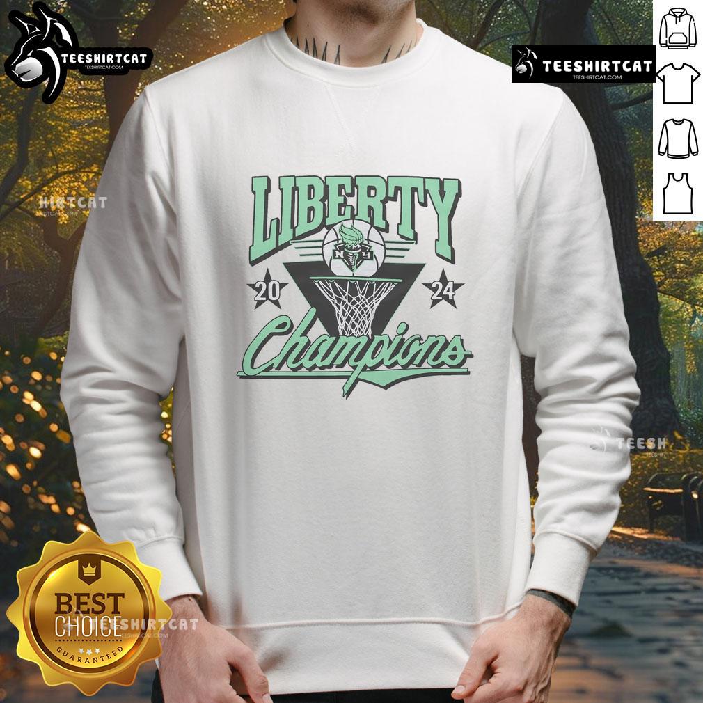 Nice 2024 Wnba Champs New York Liberty Sweatshirt New York Liberty sweatshirt celebrating the 2024 WNBA Champs, perfect for fans of women's basketball.