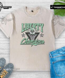 2024 WNBA Champs New York Liberty washed t-shirt showcasing team pride and style for fans.