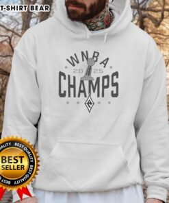 Las Vegas Aces 2025 WNBA Champs trophy logo hoodie showcasing team pride and championship spirit.