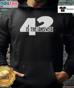 Nice 42 Is The Answer Hoodie in vibrant colors, showcasing a stylish design perfect for casual wear and geek culture.