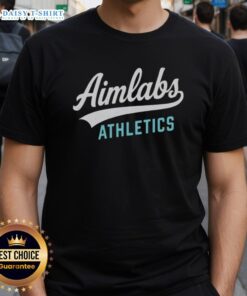 Nice Aimlabs Athletics Logo T-Shirt featuring a stylish design perfect for gamers and fitness enthusiasts.